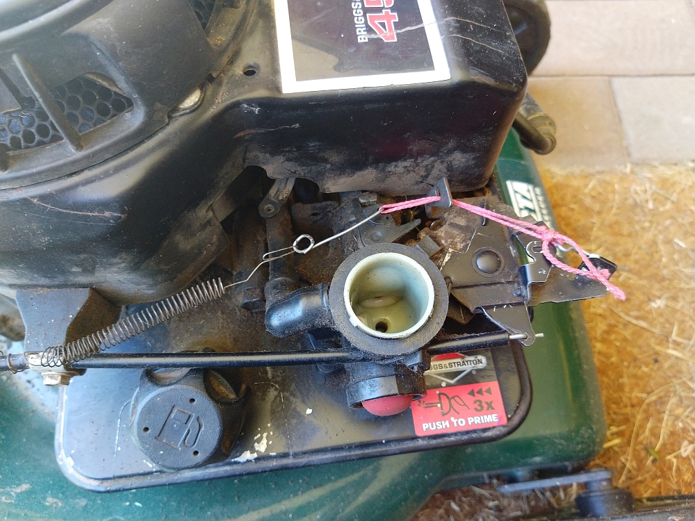 Victa Throttle Fully Open